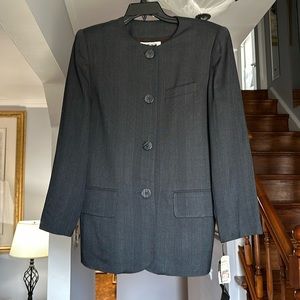 🎤🎉 NWT Vintage 90s Kasper for ASL Long Jacket Sz 10